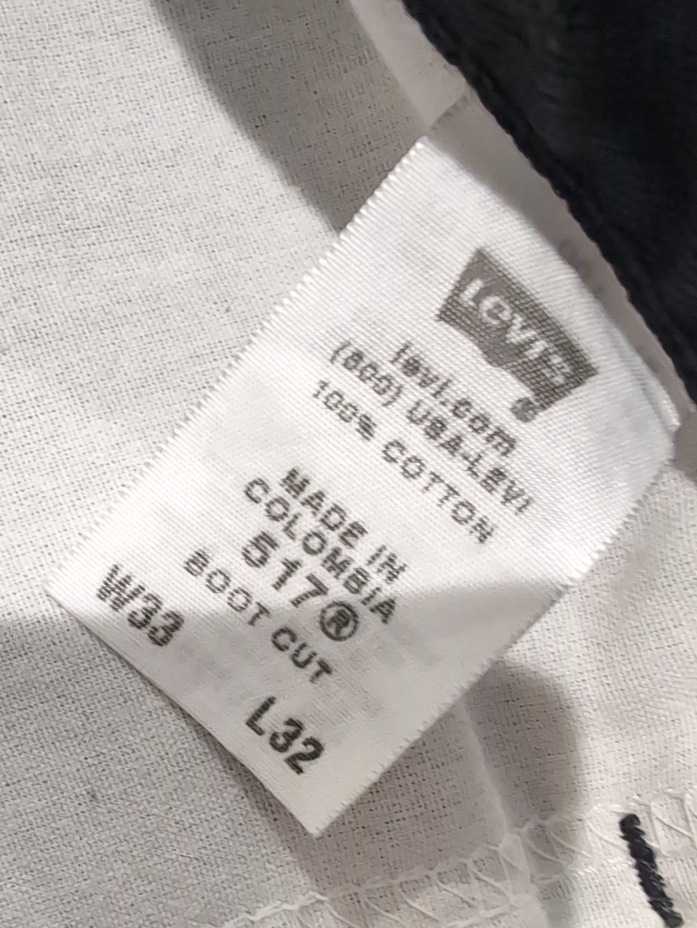 Levi's Black Jeans Bootcut 517 33x32 - Picture 2 of 6